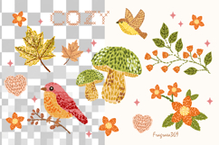 Autumn Embroidery, Fall Embroidery, Embroidery Clipart PNG Product Image 2