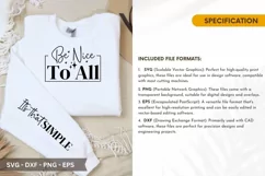 Be Nice To All SVG - Positivity Sleeve T shirt Design Product Image 2