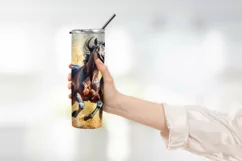 Group Of Running Horse Together Tumbler Wrap Design Product Image 2