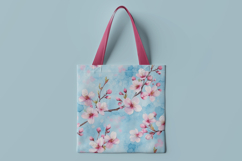 Watercolor Cherry Blossom Floral Digital Paper Product Image 2