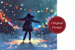 Christmas Tumbler Sublimation, Figure Skating Tumbler Design Product Image 2