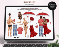 Couple with Umbrella Clipart Portrait Creator Product Image 2