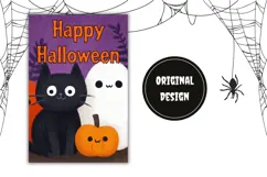 Black Cat Garden Flag, Spooky Halloween Garden Flag Product Image 2