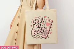 Call me baby PNG,Retro Valentine PNG Product Image 1