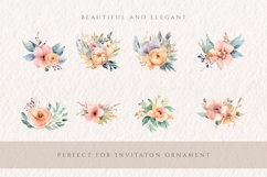 40 Watercolor Flower Bundle Decorative Ornament Clipart PNG Product Image 2