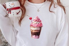 Pink Christmas Coffee Sublimation Clipart, Christmas PNG Product Image 2