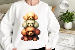 Stack Of Dogs Sublimation Clipart, Cute Puppy Clipart Product Image 2