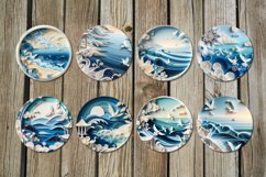 Marine quiling | Round earring Sublimation design bundle Product Image 2