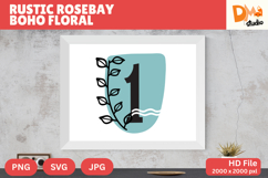 Rustic Rosebay Boho Floral Monogram Product Image 1