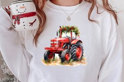 Watercolor Christmas Farm Clipart Product Image 2