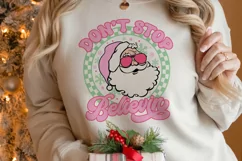 Don't Stop Believin, Christmas SVG, Pink Christmas PNG, Product Image 3