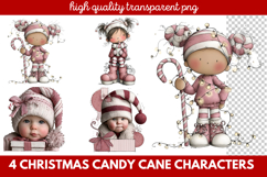 Christmas Candy Cane Characters Clipart Product Image 1