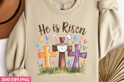 He is risen! PNG, Retro Easter Day Sublimation PNG Product Image 2
