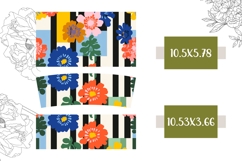 Stripes Tumbler Wrap, Pop Art Flowers 40 Oz Tumbler Product Image 2