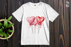 Heart Lollipop with Bow Clipart Sublimation PNG Product Image 2