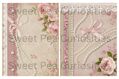 Shabby Chic, Pink, Paper, Floral, Papers, Junk Journal Product Image 2