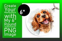 PeekaBoo Dog Circle Wrap Sublimation Keychain PNG Product Image 1