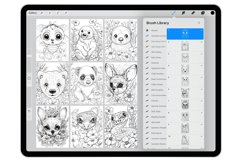 40 Woodland Animals Procreate Stamp Brushes Product Image 2