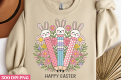 Happy easter PNG, Retro Teacher Easter Sub Product Image 2