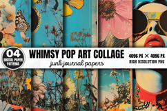 Whimsy Pop Art Collage Journal Patterns PNG Product Image 1
