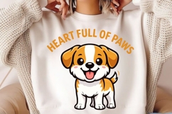 Heart Full of Paws Cute Dog Lover Shirt Design Product Image 2