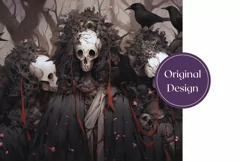 Creepy Halloween Tumbler Wrap Design, Halloween Sublimation Product Image 2