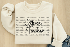Retired Teacher Words SVG Product Image 1