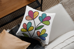 Whimsical Multicolor Floral Embroidery Design Product Image 2