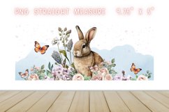 Flowers bunny watercolor tumbler 16oz Libby Glass Can Product Image 2