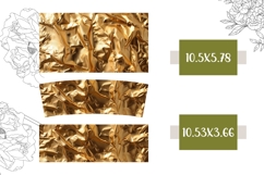 Gold Paper Tumbler Wrap Design, Gold 40 Oz Tumbler Template Product Image 2