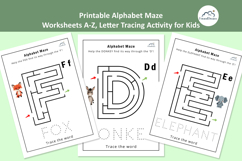 26 Page Printable Alphabet Maze Worksheets Product Image 3