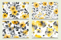 Grey &amp; Yellow Watercolor Flowers Cutting Boards sublimation Product Image 2