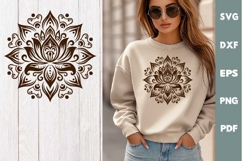 Mandala laser SVG PNG| Lotus Buddha ornament Product Image 2