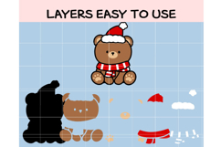 Cute Christmas Bear SVG for Cricut and Silhouette Teddy Bear Product Image 2