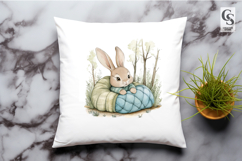 Sleeping Bunny Camping Clipart Sublimation PNG Product Image 3
