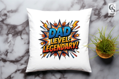 Dad Level Legendary Comic Style SVG PNG Product Image 2