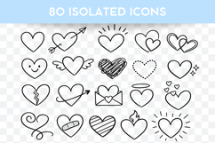 HEARTS Bundle SVG PNG DXF EPS | Valentine's Day | 80 ICONS Product Image 1