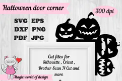 Terrible pumpkins SVG, Halloween Door Corner SVG Product Image 1