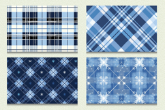 Winter Blue Plaid Cutting Boards sublimation Design Product Image 2