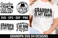 Grandpa SVG Design - Grandpa is my name spoiling is my game Product Image 1