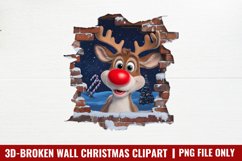 3D Broken Wal Christmas Clipart PNG Product Image 1