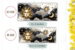 Sun Mug Wrap, Celestial Mug Template, Night Sky Mug Product Image 2