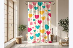 Soft luxury bathroom with curtain mockup Product Image 3