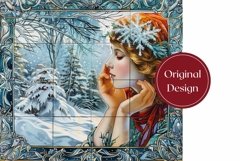 Christmas Tumbler Sublimation, Winter Girl Tumbler Wrap Product Image 2