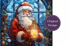 Santa Claus Tumbler Wrap Design, Christmas Sublimation Product Image 2
