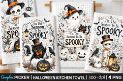 Halloween Kitchen Towel PNG, Funny Halloween PNG, Spooky PNG Product Image 1