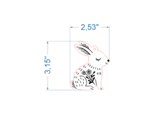 Hare Christmas Ornament SVG laser cut files for Glowforge Product Image 2