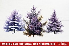 Lavender And Christmas Tree Sublimation Clipart Product Image 1