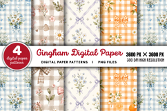 Gingham Digital Paper Backgrounds PNG Product Image 1