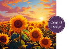 Sunflower Tumbler Wrap Design, Fall Sublimation Design Product Image 2